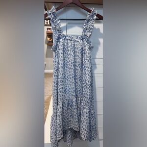 Entro Sleeveless Dress Blue Floral Dress size large